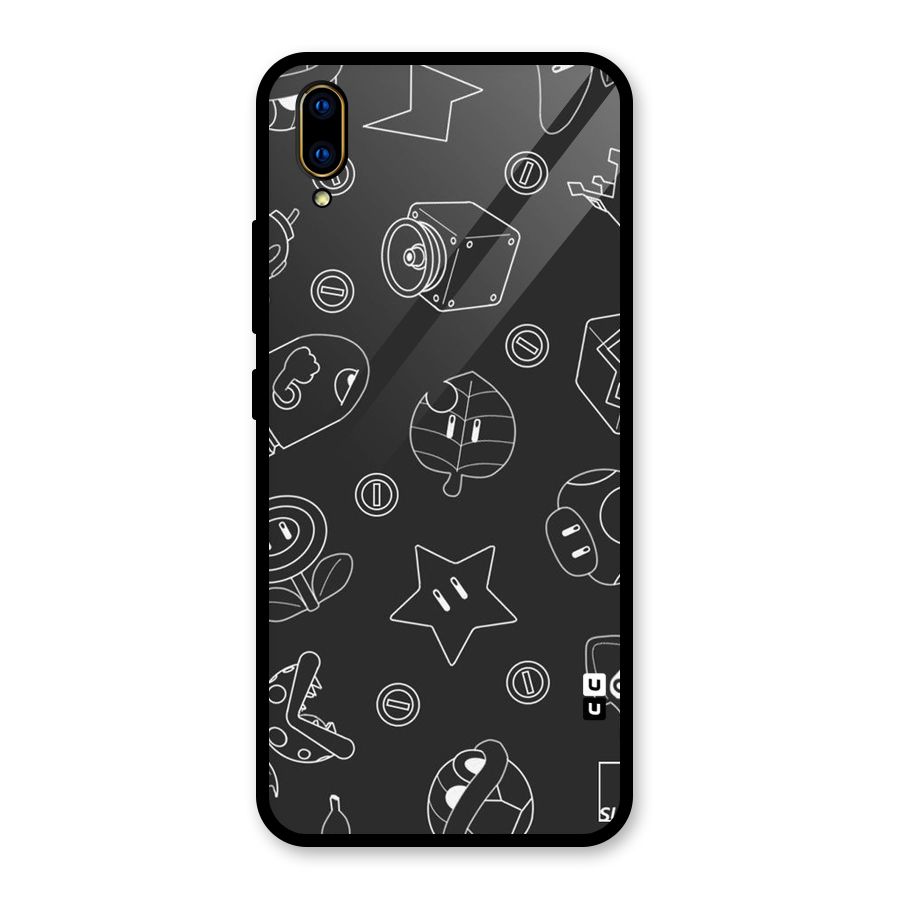 Face Mishchief Glass Back Case for Vivo V11 Pro