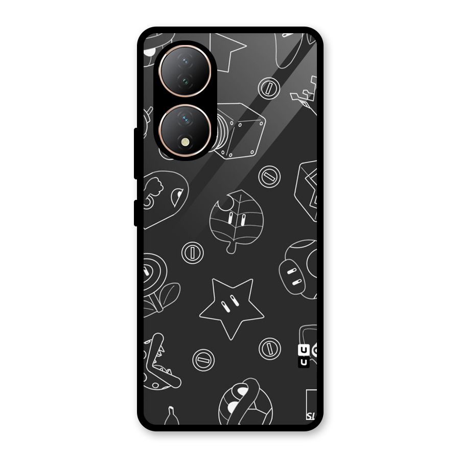 Face Mishchief Glass Back Case for Vivo Y100