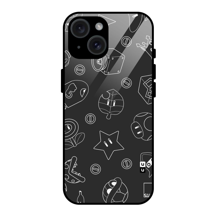 Face Mishchief Glass Back Case for iPhone 15