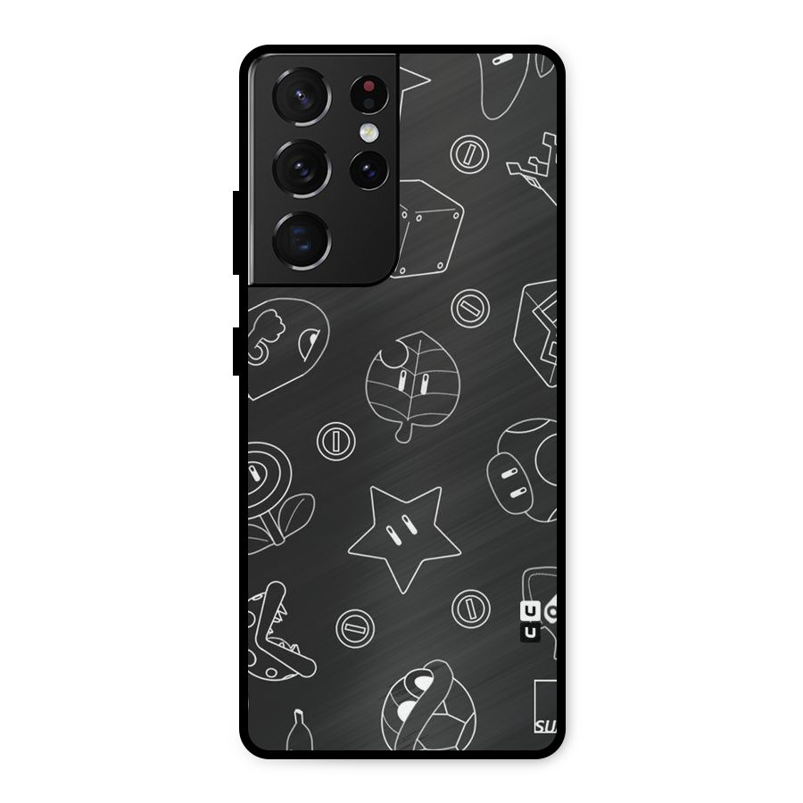 Face Mishchief Metal Back Case for Galaxy S21 Ultra 5G