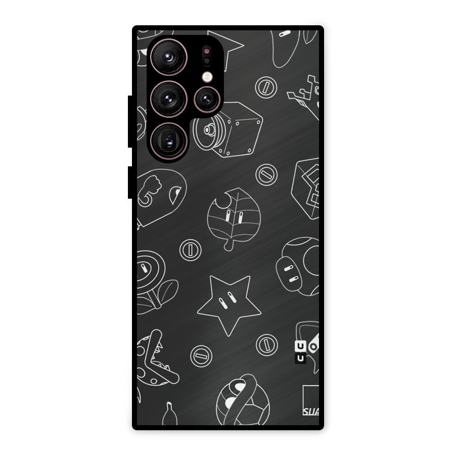 Face Mishchief Metal Back Case for Galaxy S22 Ultra 5G