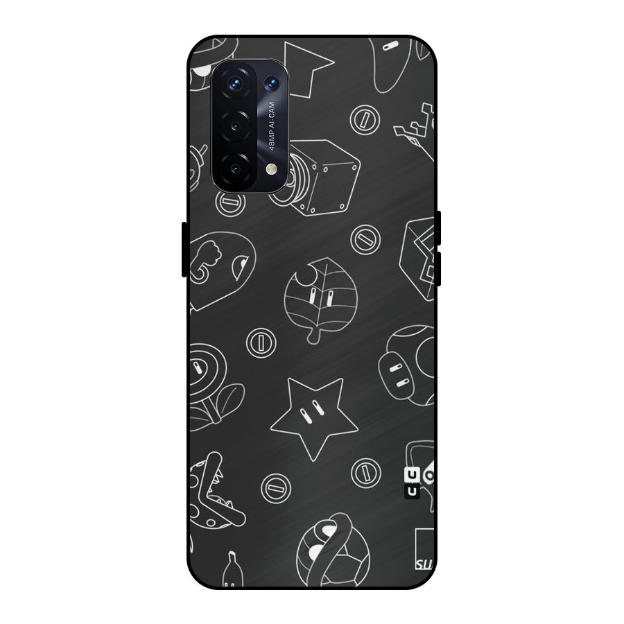Face Mishchief Metal Back Case for Oppo A74 5G