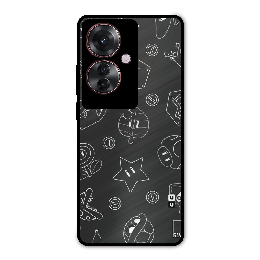 Face Mishchief Metal Back Case for Oppo F25 Pro