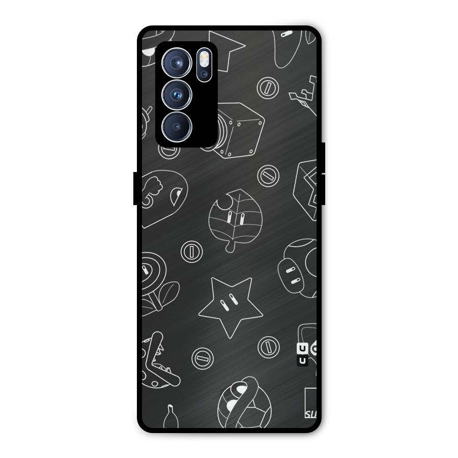 Face Mishchief Metal Back Case for Oppo Reno6 Pro 5G