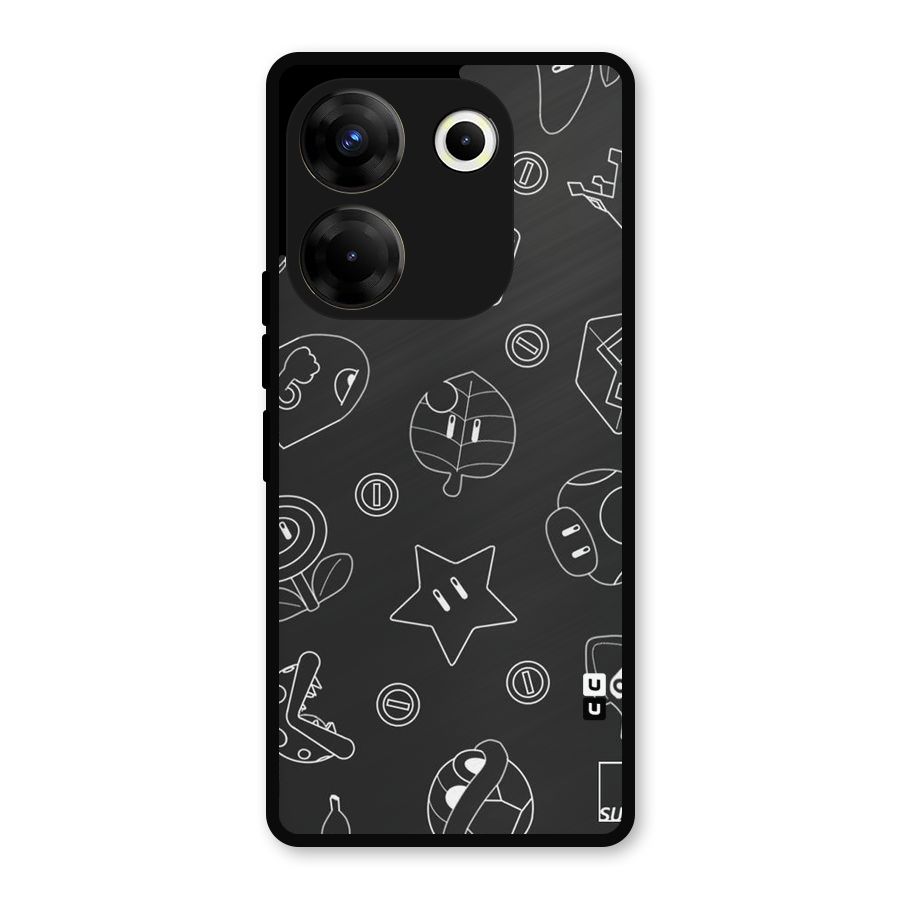 Face Mishchief Metal Back Case for Tecno Camon 20
