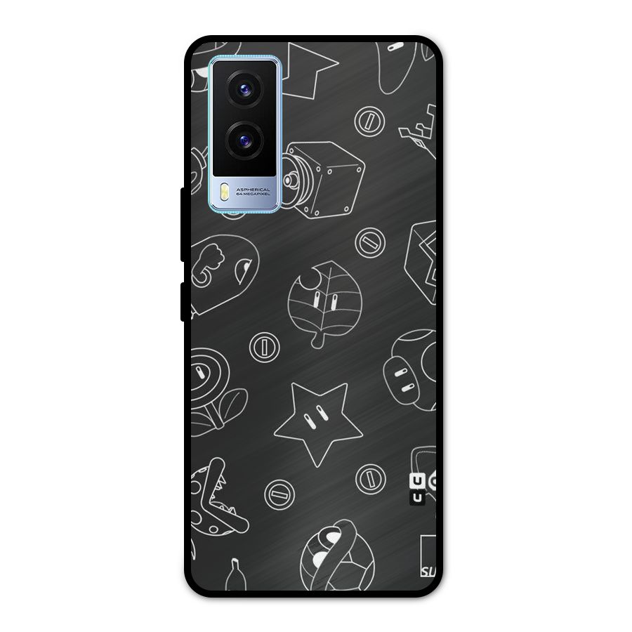 Face Mishchief Metal Back Case for Vivo V21e 5G