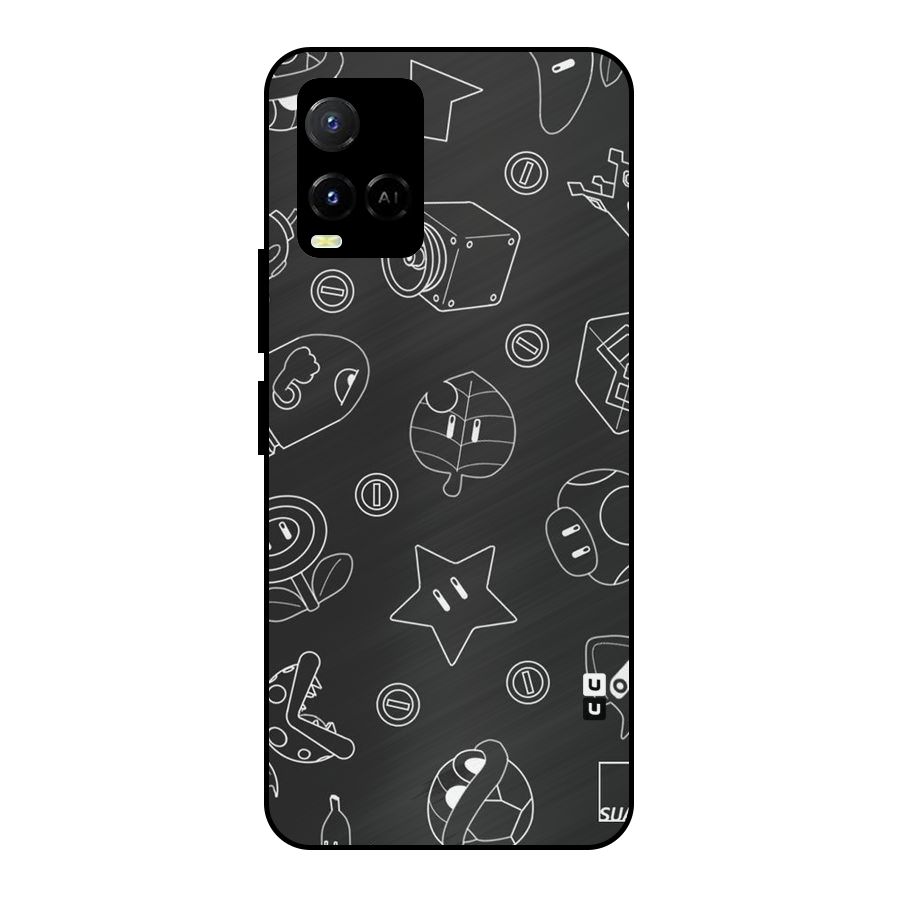 Face Mishchief Metal Back Case for Vivo Y21 2021
