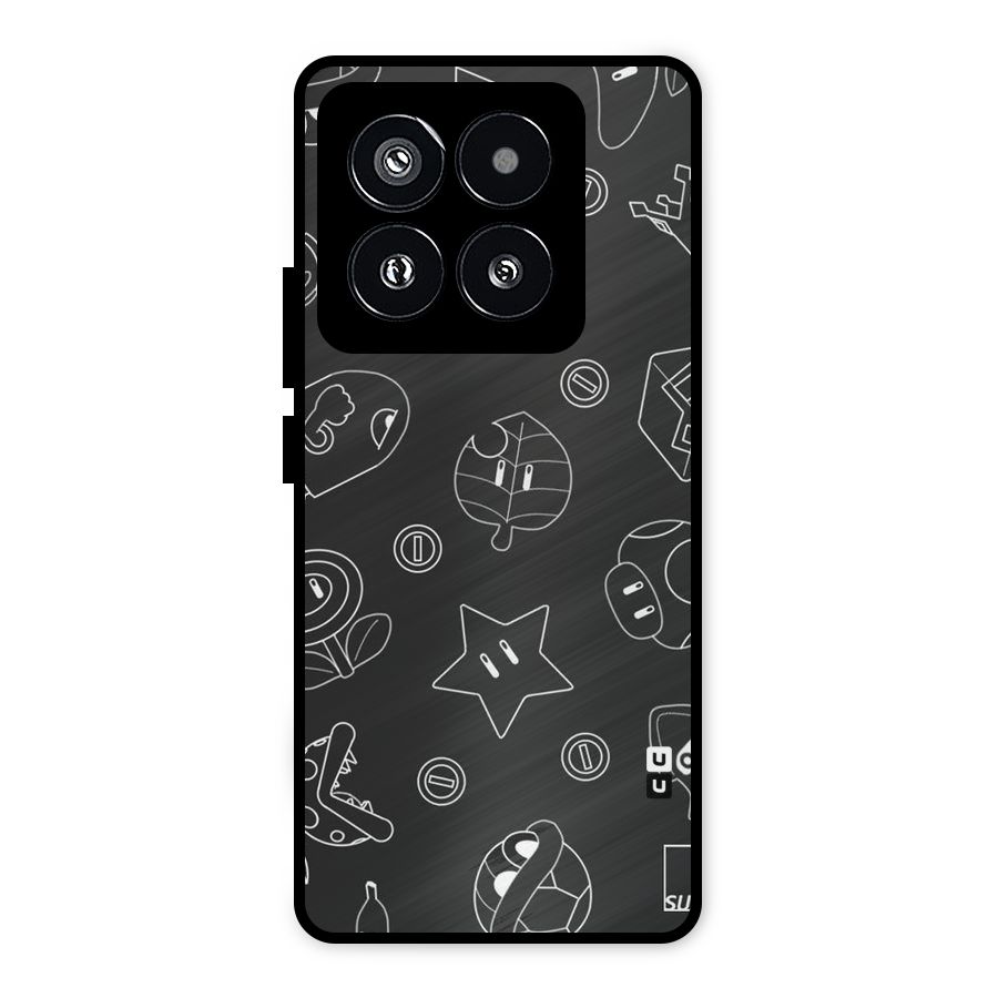 Face Mishchief Metal Back Case for Xiaomi 14 Pro