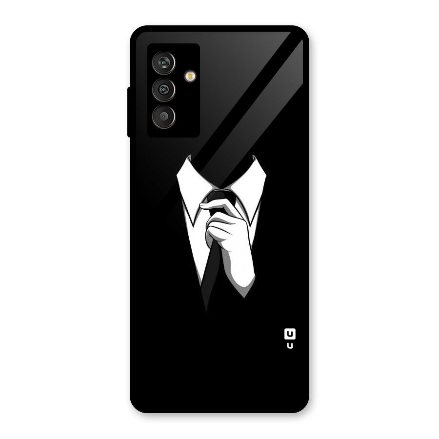 Faceless Gentleman Glass Back Case for Galaxy M13