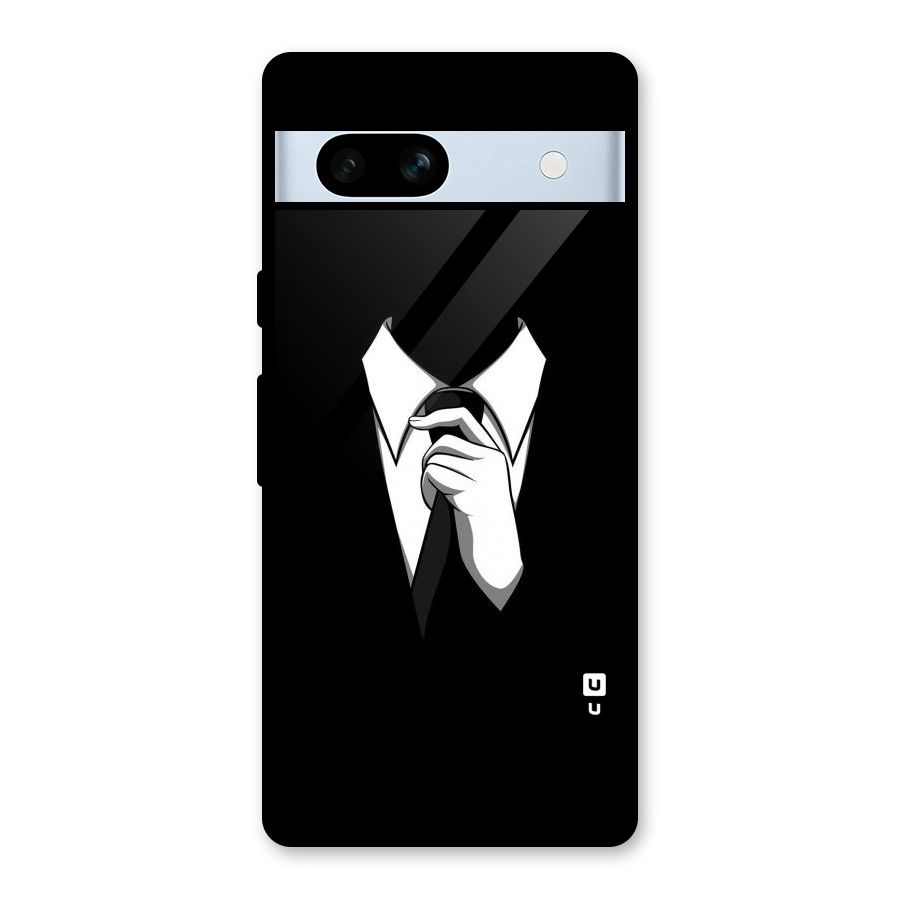 Faceless Gentleman Glass Back Case for Google Pixel 7a