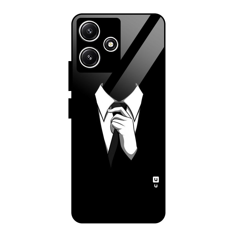 Faceless Gentleman Glass Back Case for Redmi 12 5G