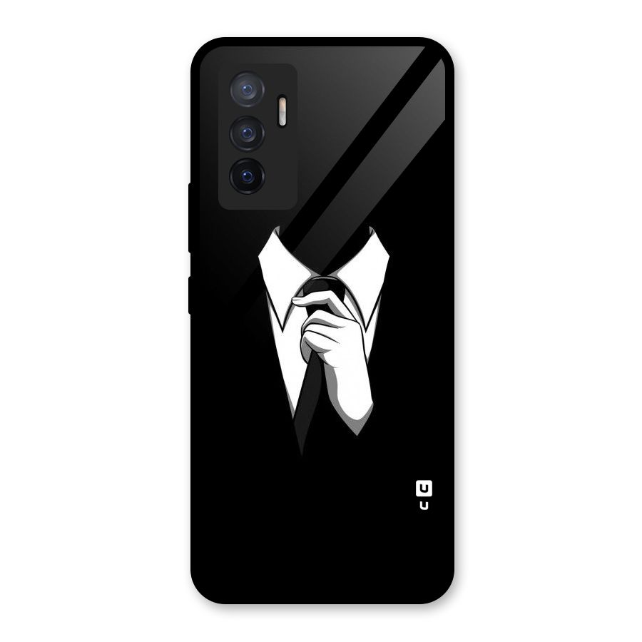 Faceless Gentleman Glass Back Case for Vivo V23e