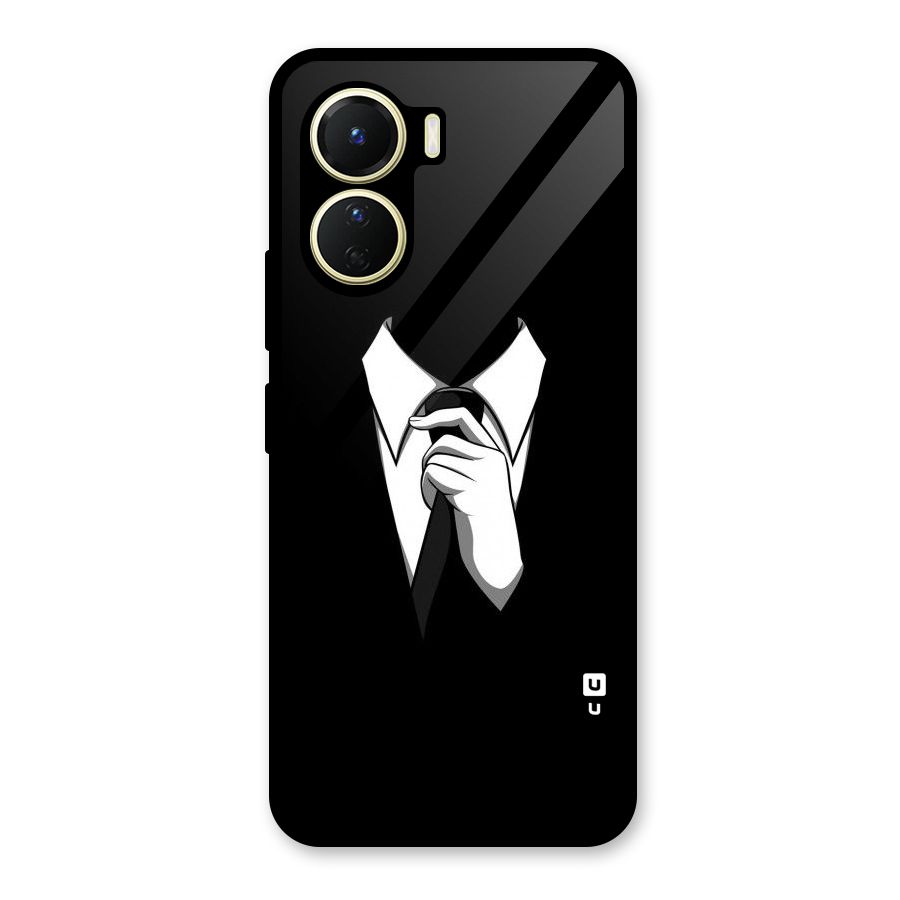 Faceless Gentleman Glass Back Case for Vivo Y16