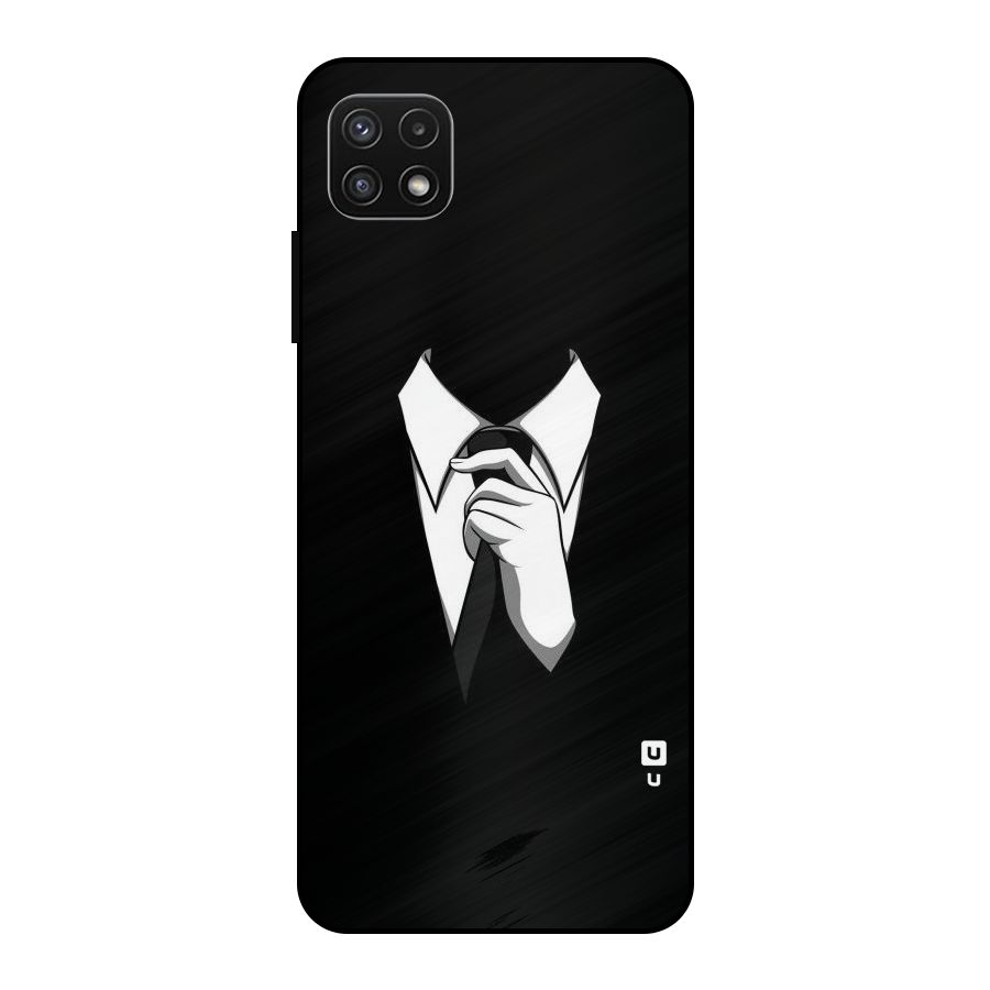 Faceless Gentleman Metal Back Case for Galaxy A22 5G
