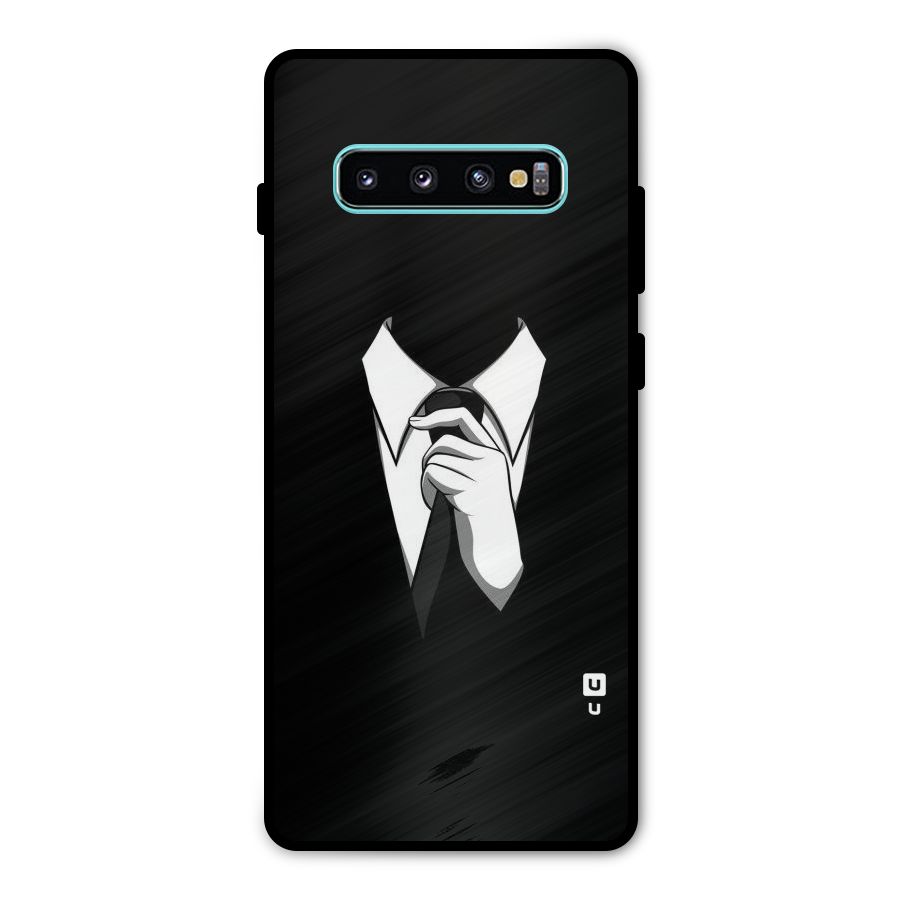 Faceless Gentleman Metal Back Case for Galaxy S10 Plus