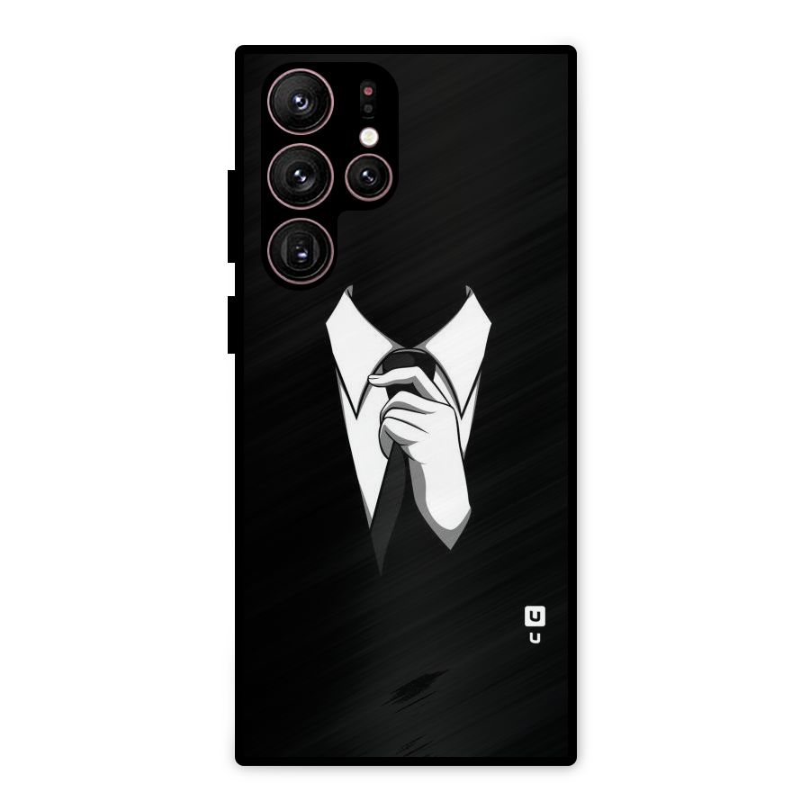 Faceless Gentleman Metal Back Case for Galaxy S22 Ultra 5G