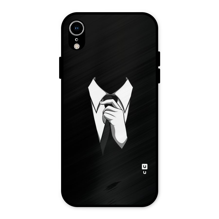Faceless Gentleman Metal Back Case for iPhone XR