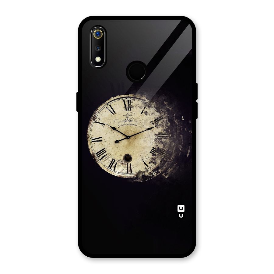 Fading Clock Glass Back Case for Realme 3i
