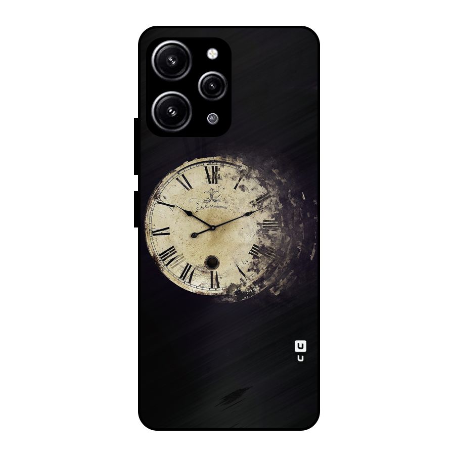 Fading Clock Glass Back Case for Redmi 12 4G