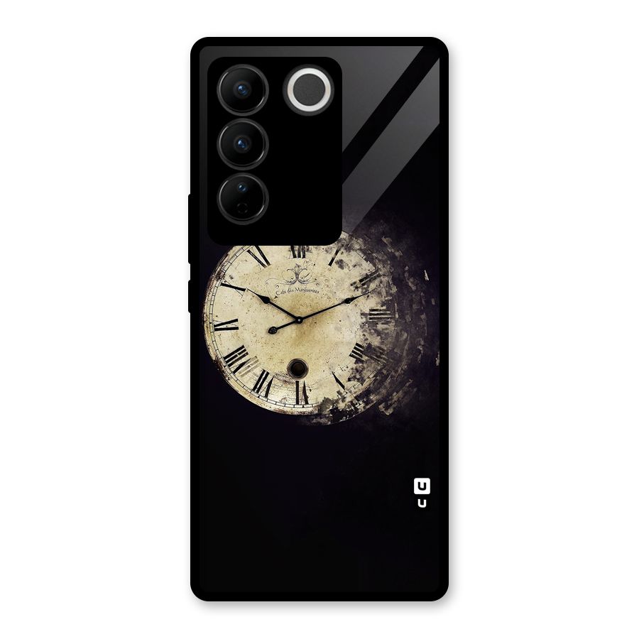 Fading Clock Glass Back Case for Vivo V27 Pro