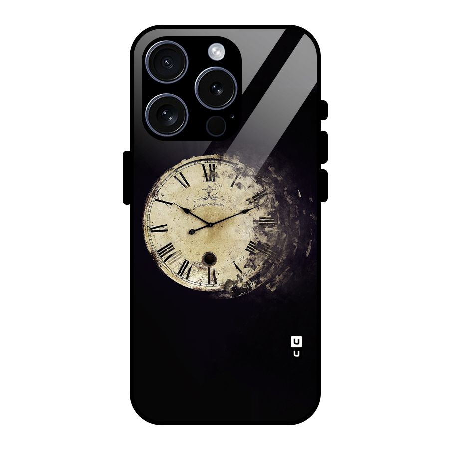 Fading Clock Glass Back Case for iPhone 15 Pro