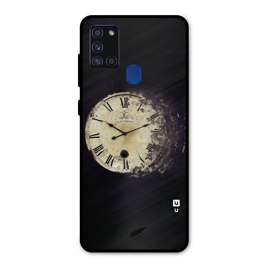 Fading Clock Metal Back Case for Galaxy A21s