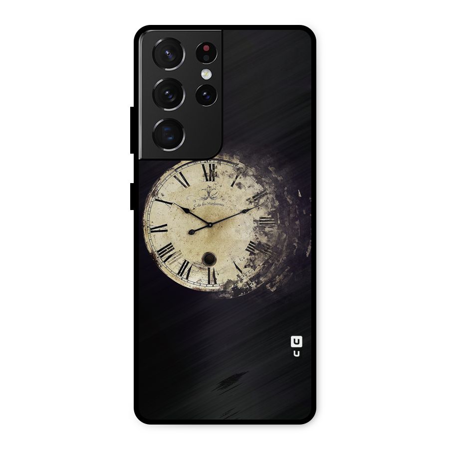 Fading Clock Metal Back Case for Galaxy S21 Ultra 5G