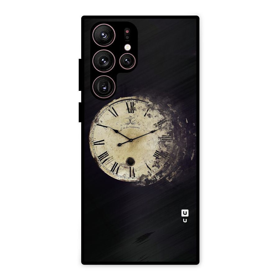 Fading Clock Metal Back Case for Galaxy S22 Ultra 5G