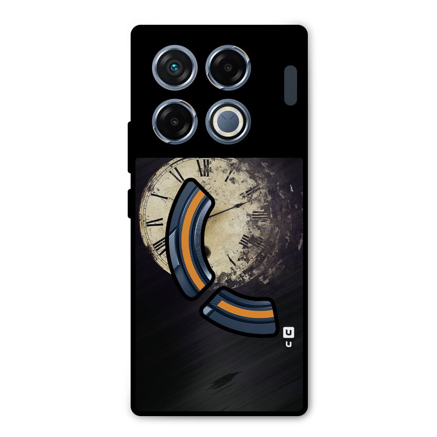 Fading Clock Metal Back Case for Infinix GT 20 Pro