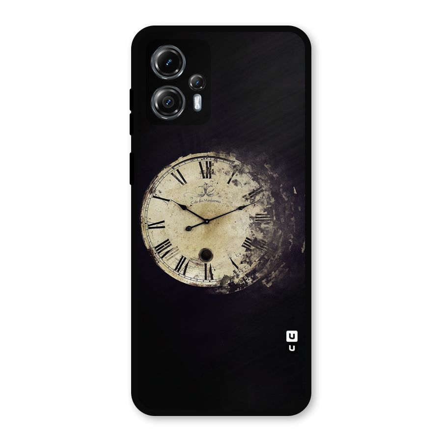 Fading Clock Metal Back Case for Moto G13