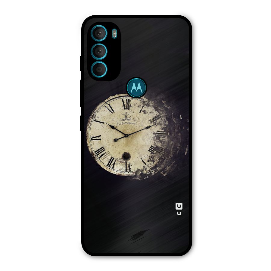 Fading Clock Metal Back Case for Moto G71 5G