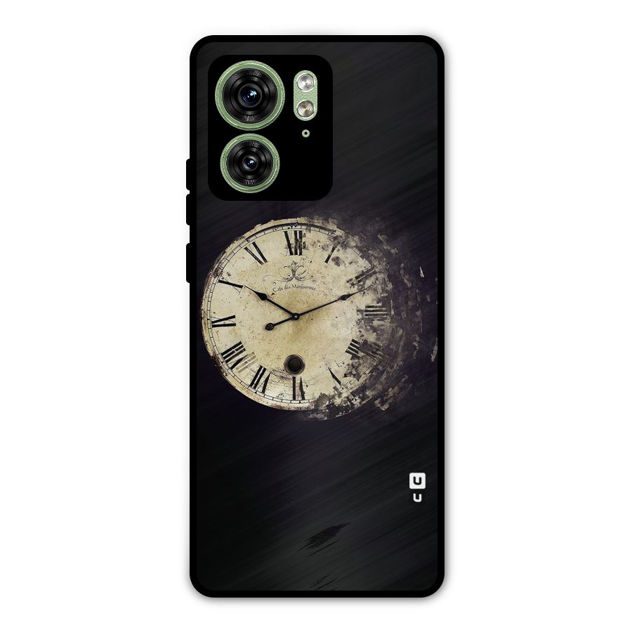 Fading Clock Metal Back Case for Motorola Edge 40 5G