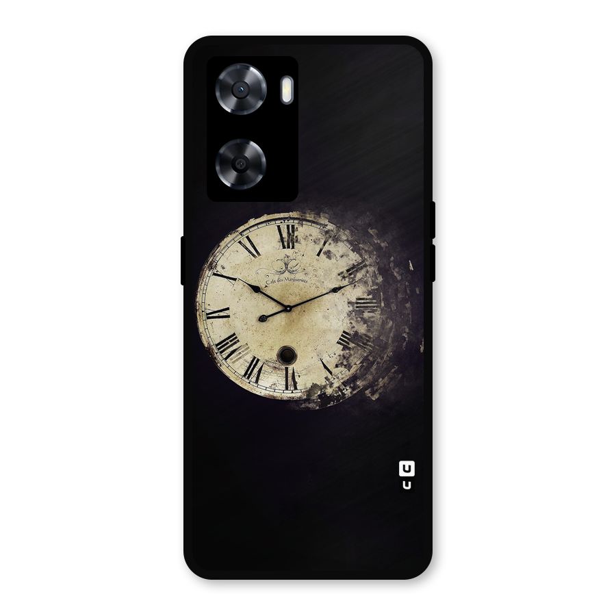 Fading Clock Metal Back Case for Oppo A57 2022