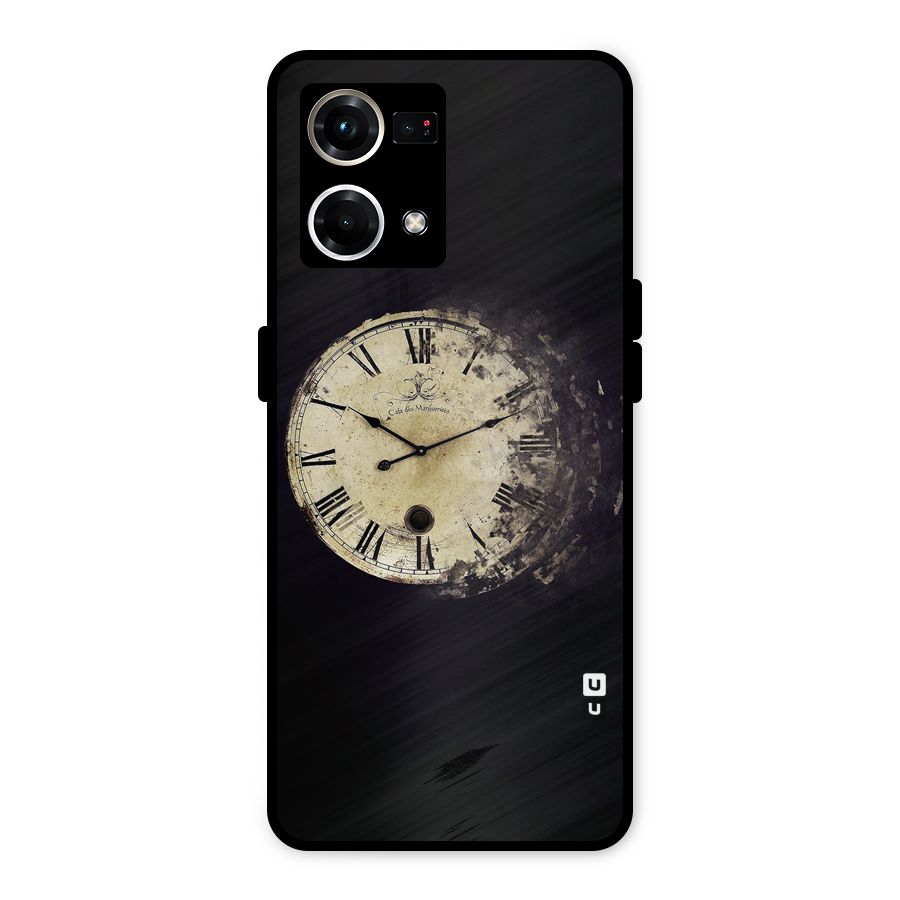 Fading Clock Metal Back Case for Oppo F21 Pro 4G