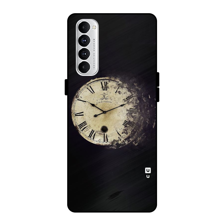 Fading Clock Metal Back Case for Oppo Reno4 Pro
