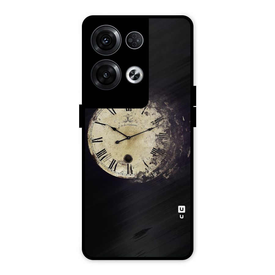 Fading Clock Metal Back Case for Oppo Reno8 Pro 5G