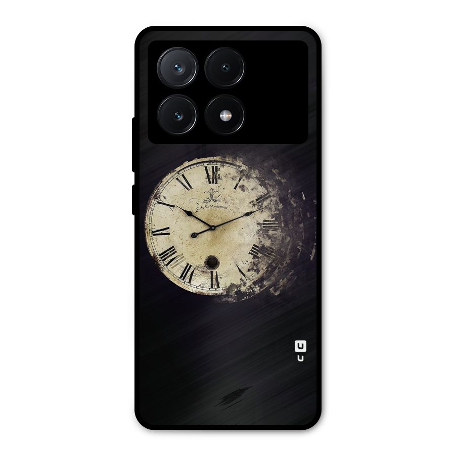 Fading Clock Metal Back Case for Poco X6 Pro
