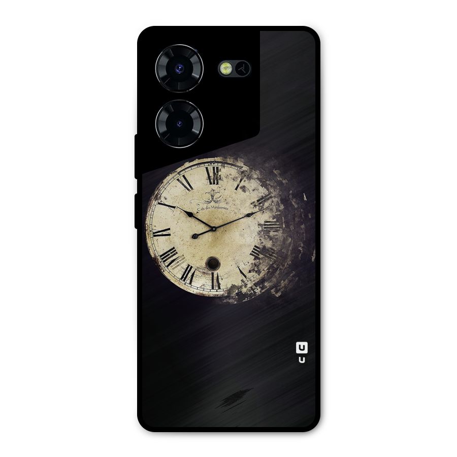 Fading Clock Metal Back Case for Tecno Pova 5 Pro 5G