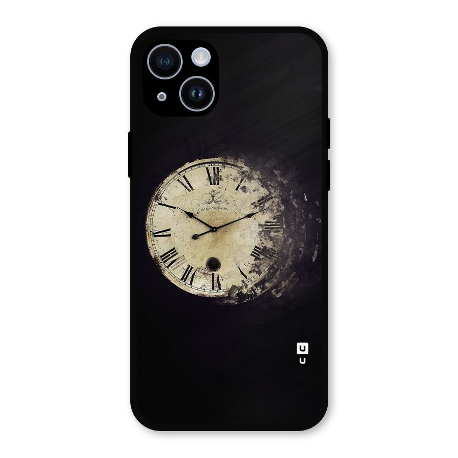 Fading Clock Metal Back Case for iPhone 14