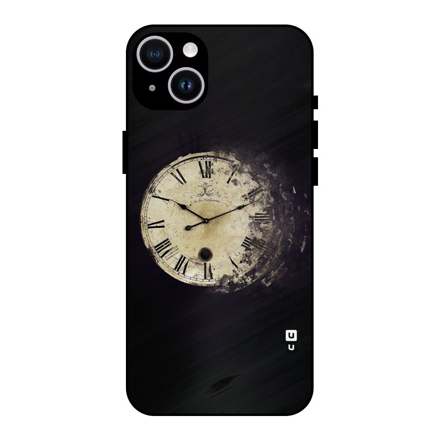 Fading Clock Metal Back Case for iPhone 14 Plus