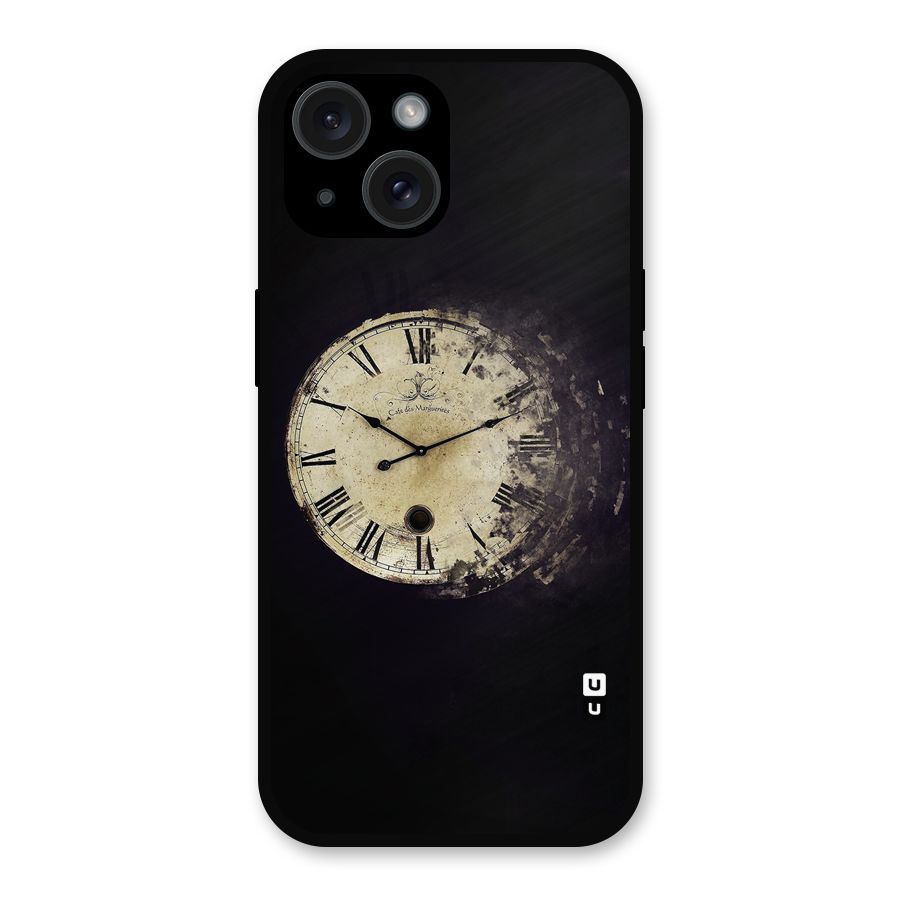 Fading Clock Metal Back Case for iPhone 15