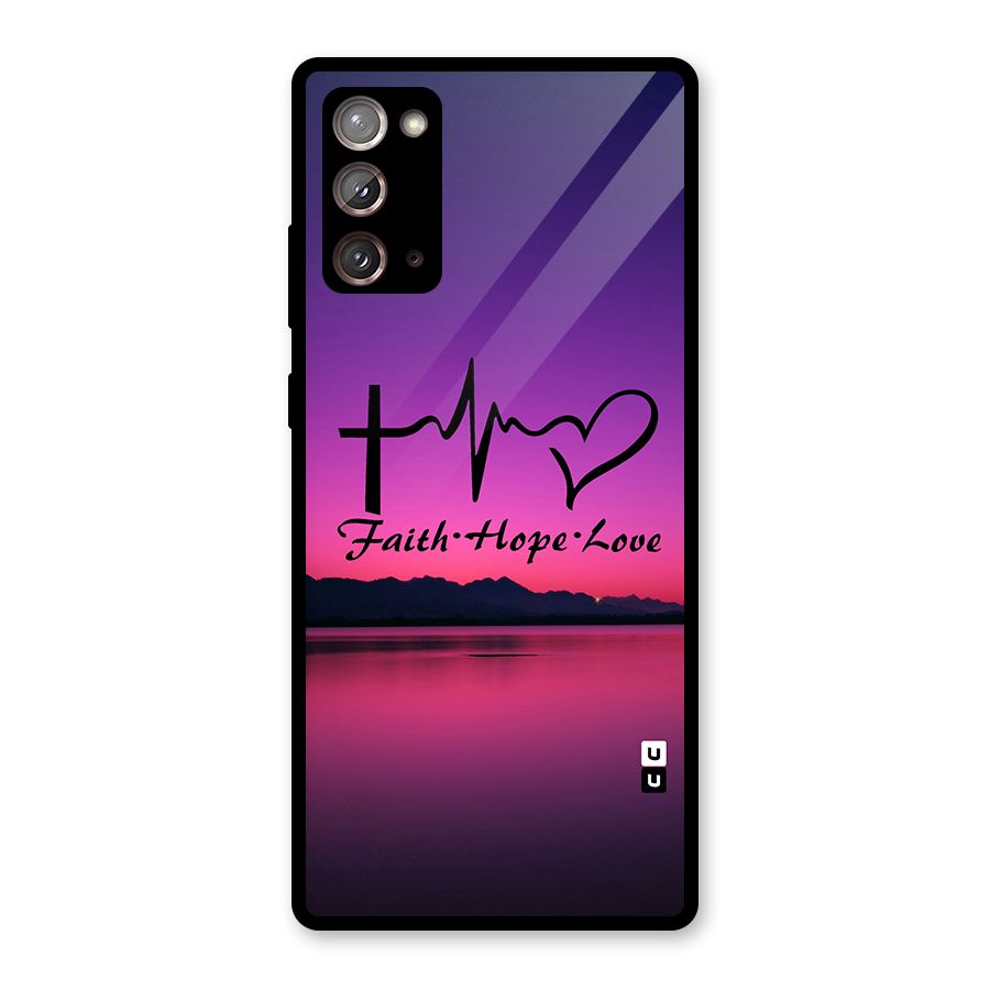 Faith Hope Love Evening Sky Glass Back Case for Galaxy Note 20