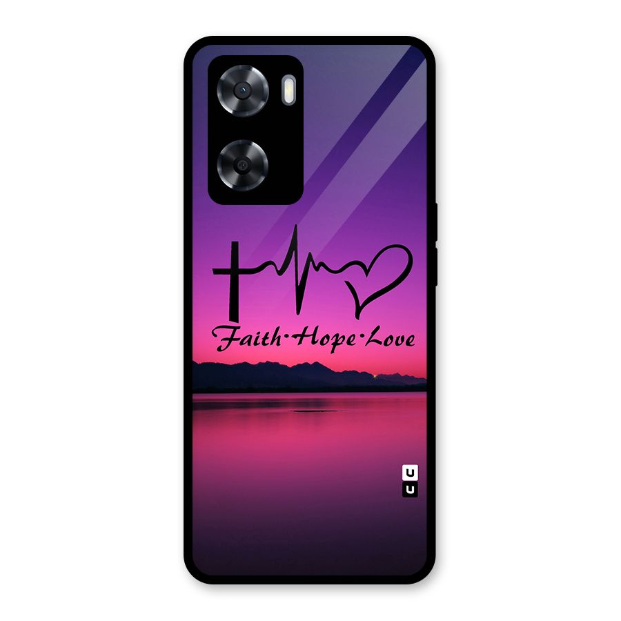 Faith Hope Love Evening Sky Glass Back Case for OnePlus Nord N20 SE