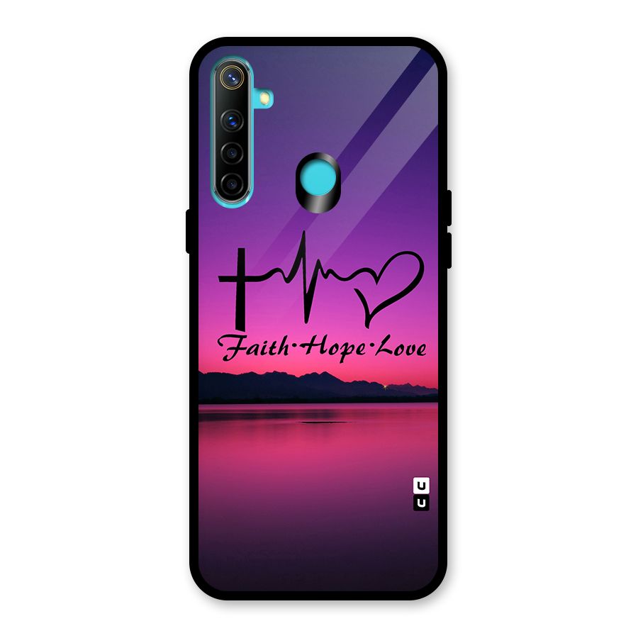 Faith Hope Love Evening Sky Glass Back Case for Realme 5