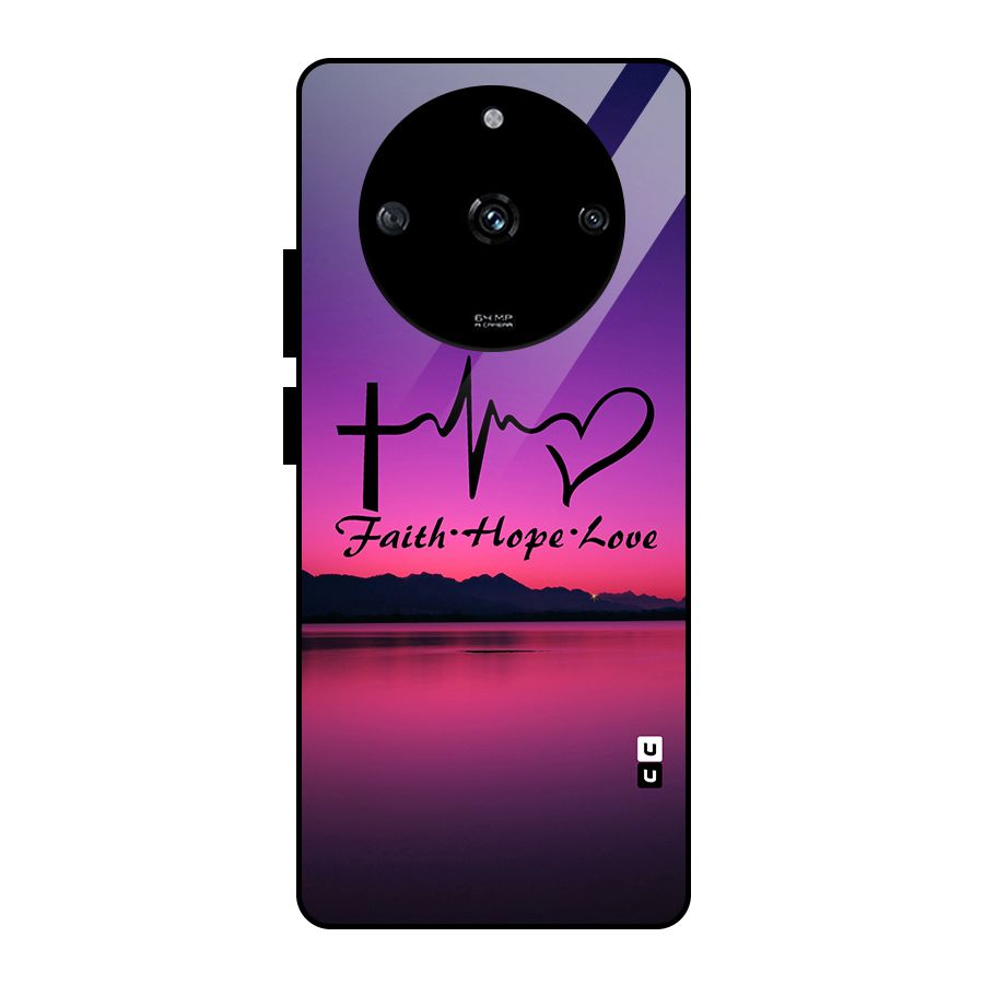 Faith Hope Love Evening Sky Glass Back Case for Realme Narzo 60 5G