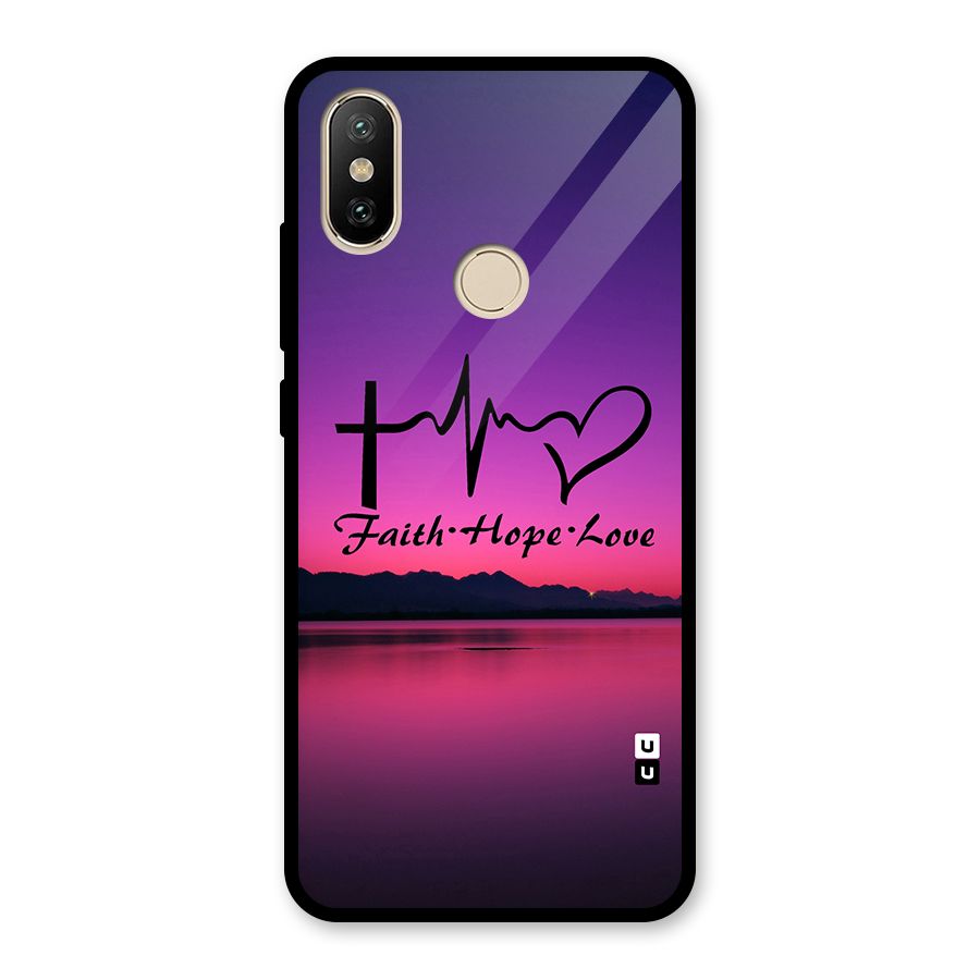Faith Hope Love Evening Sky Glass Back Case for Redmi A2