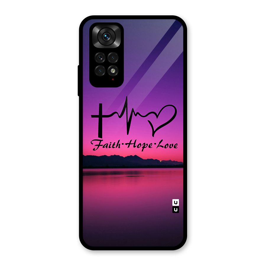 Faith Hope Love Evening Sky Glass Back Case for Redmi Note 11S
