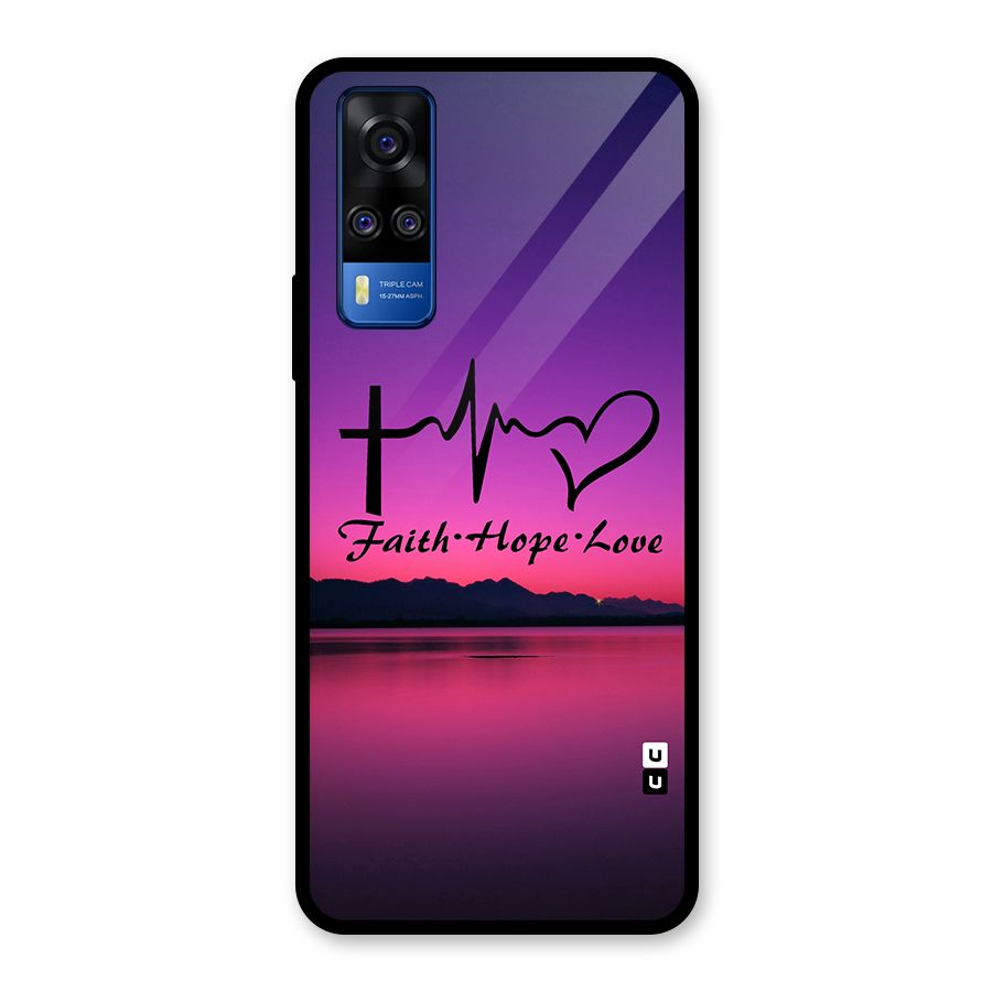 Faith Hope Love Evening Sky Glass Back Case for Vivo Y31
