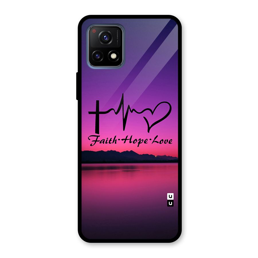 Faith Hope Love Evening Sky Glass Back Case for Vivo Y72 5G