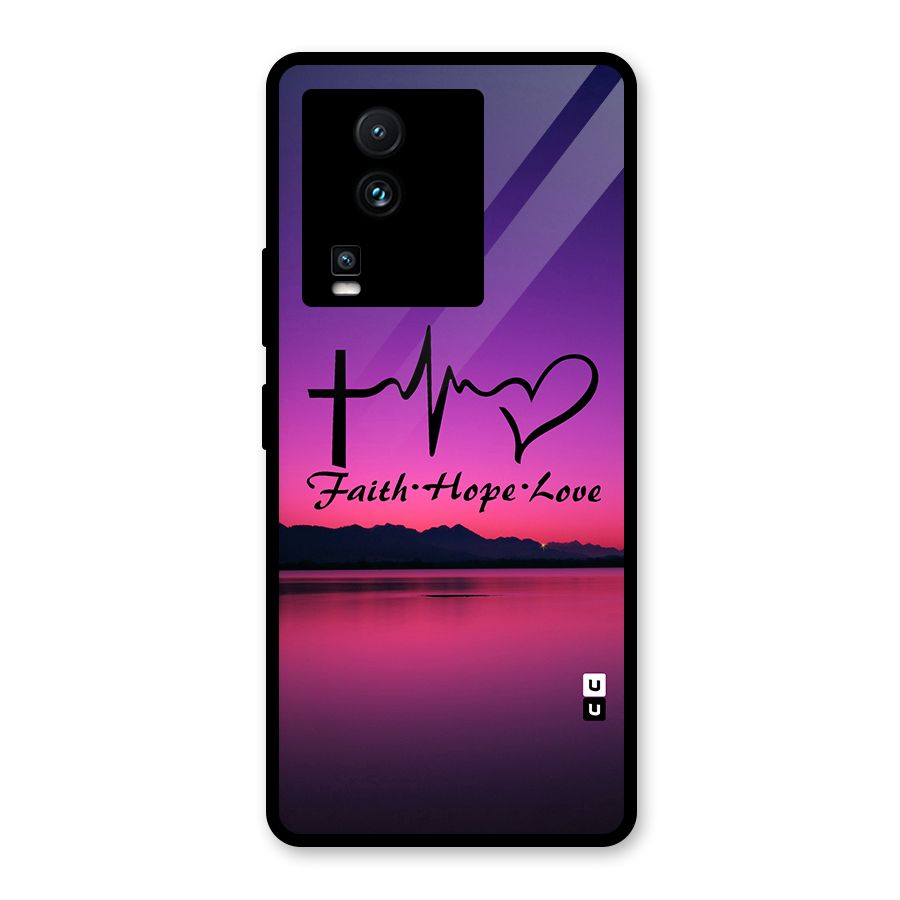 Faith Hope Love Evening Sky Glass Back Case for Vivo iQOO Neo 7 Pro